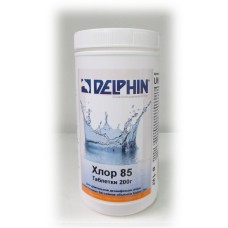 Химия для бассейнов ХЛОР 85 DELPHIN таблетки 200г 1 кг
