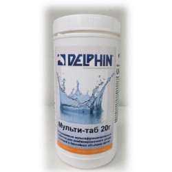 Мульти-таб DELPHIN таблетки 20г на основе хлора,  1 кг